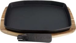 The Bastard Barbecue Grillplaat Sizzling Met Onderzetter Medium / Large 32,3 X 24,4 X 4 Cm